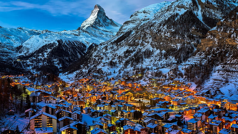 Zermatt - Switzerland, Zermatt, Ski Resorts, Europe, Switzerland, Towns, HD wallpaper