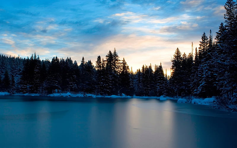 Frozen Lake-natural landscapes, HD wallpaper