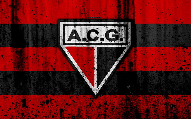 FC Atletico Goianiense grunge, Brazilian Seria A, logo, Brazil, soccer, football club, stone texture, art, Atletico Goianiense FC, HD wallpaper