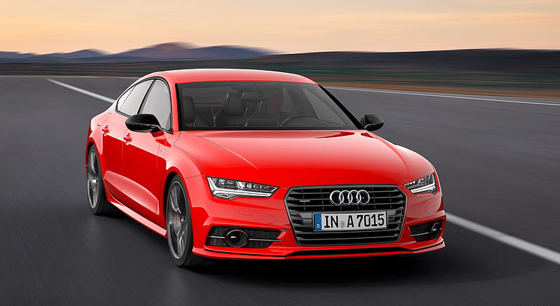 2015 Audi A7 Sportback 3.0 TDI Competition (Misano Red) - Front , car, HD wallpaper