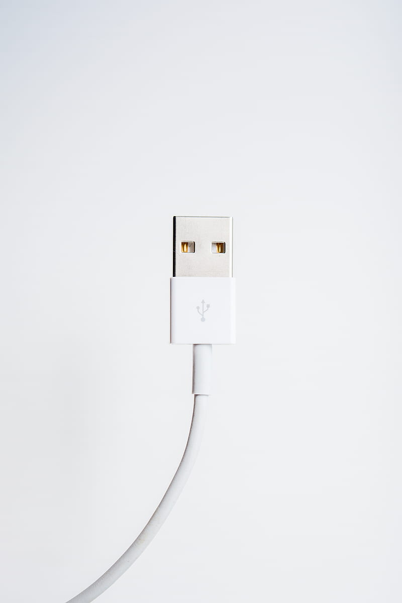 white sync cable, HD phone wallpaper