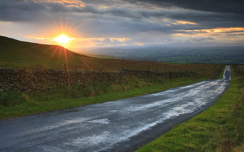 North Yorkshire - across the Pennines road, HD wallpaper