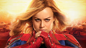 Captain Marvel Brie Larson, captain-marvel, movies, 2019-movies, poster, HD wallpaper