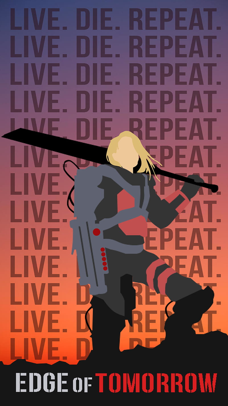 Edge of Tomorrow, adaptation, all you need is kill, anime, blunt, cruise, die, live, minimal, repeat, typography, HD phone wallpaper