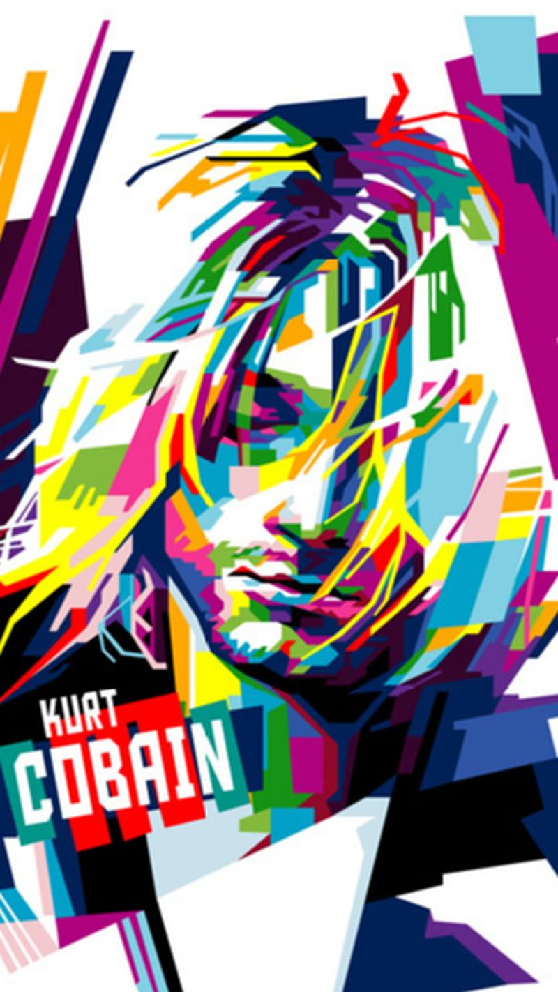 kurt cobain, abstract, artwork, hipster, HD phone wallpaper