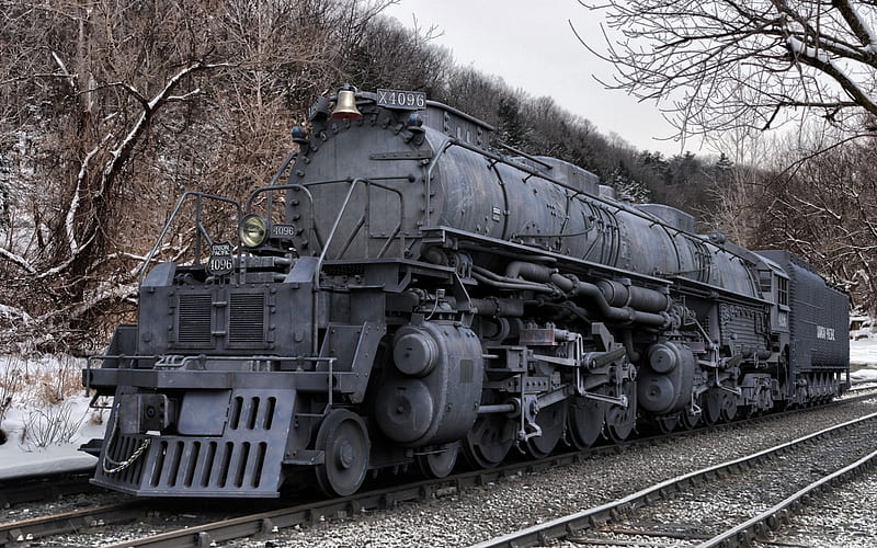Old Train, Train, Steampunk, Black, Old, Steam, HD wallpaper