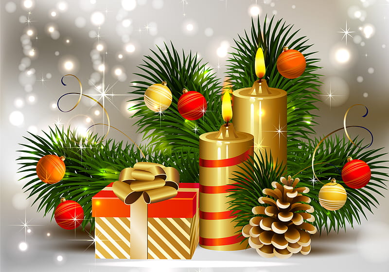 Christmas Tree, pretty, box, adorable, magic, xmas, sweet, lights ...