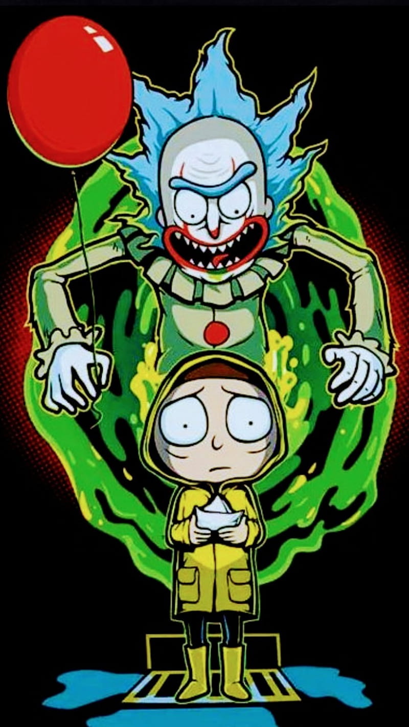 It and Morty 2, all, balloon, down, float, here, it, morty, rick, we, HD phone wallpaper