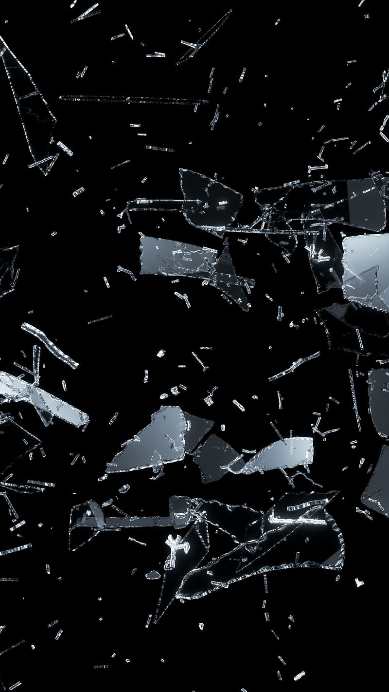 Broken Glass, black, HD phone wallpaper | Peakpx