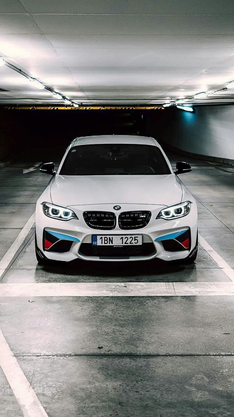 BMW M2, car, coupe, f87, front view, m performance, tuning, vehicle, HD phone wallpaper