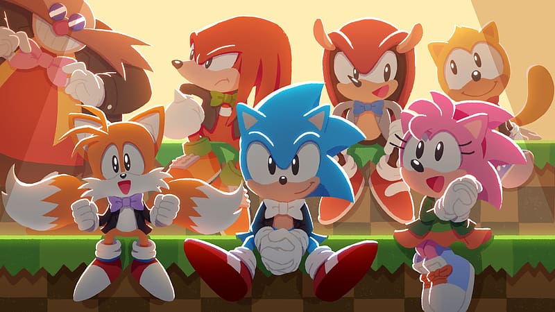 Video Game, Sonic The Hedgehog, Knuckles The Echidna, Miles 'tails' Prower, Amy Rose, Classic Sonic, Mighty The Armadillo, Ray The Flying Squirrel, Sonic Channel, Doctor Robotnik, Sonic, HD wallpaper
