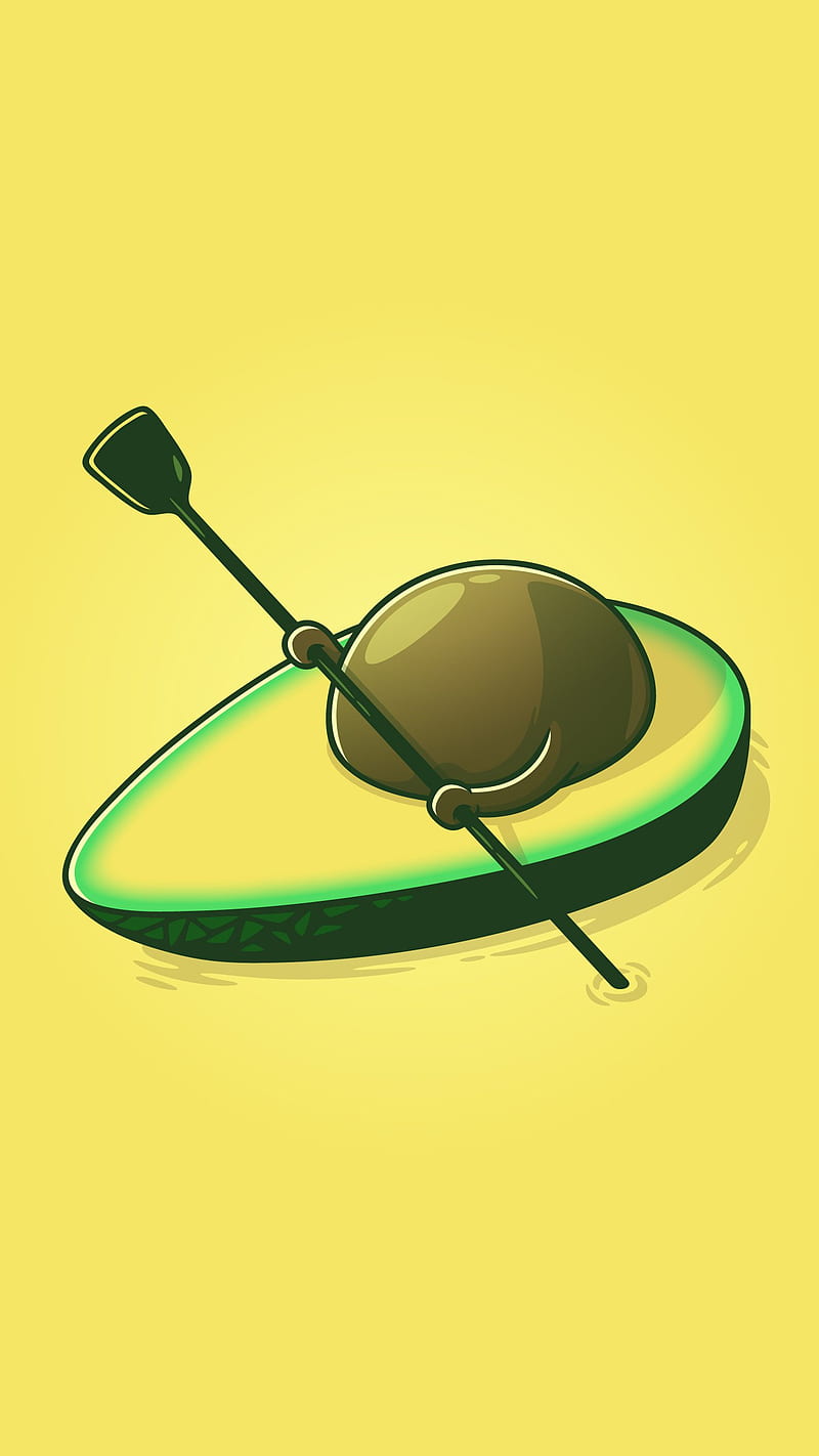 Avocado Rafting, minimalism, HD phone wallpaper