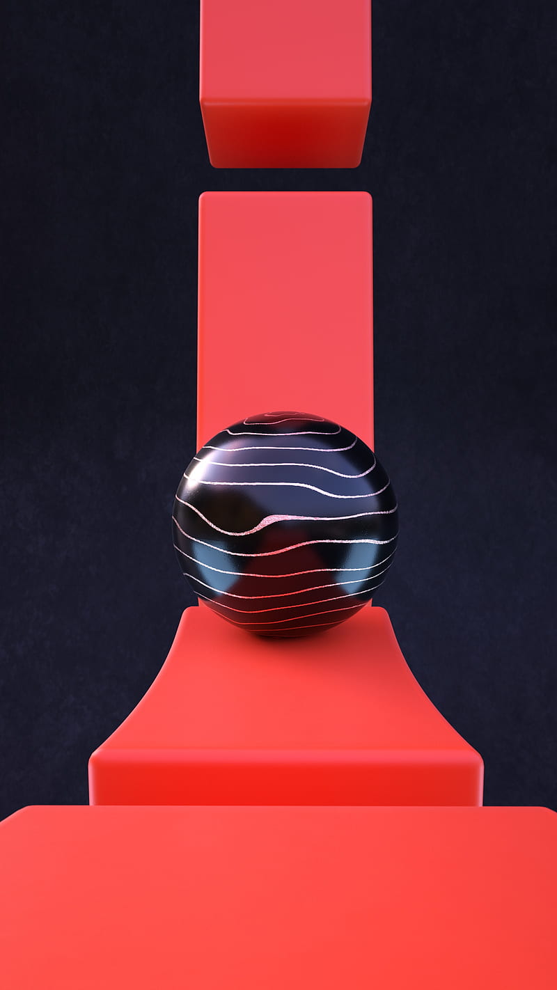 Black Ball, 2020, Kushtrim, easy, red, satisfying, viral, HD phone wallpaper