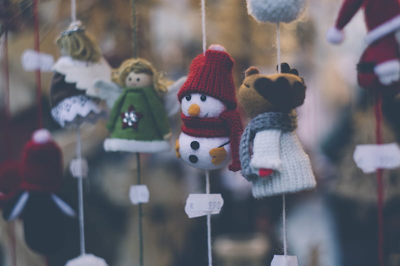 Hanged assorted Christmas ornaments, HD wallpaper | Peakpx