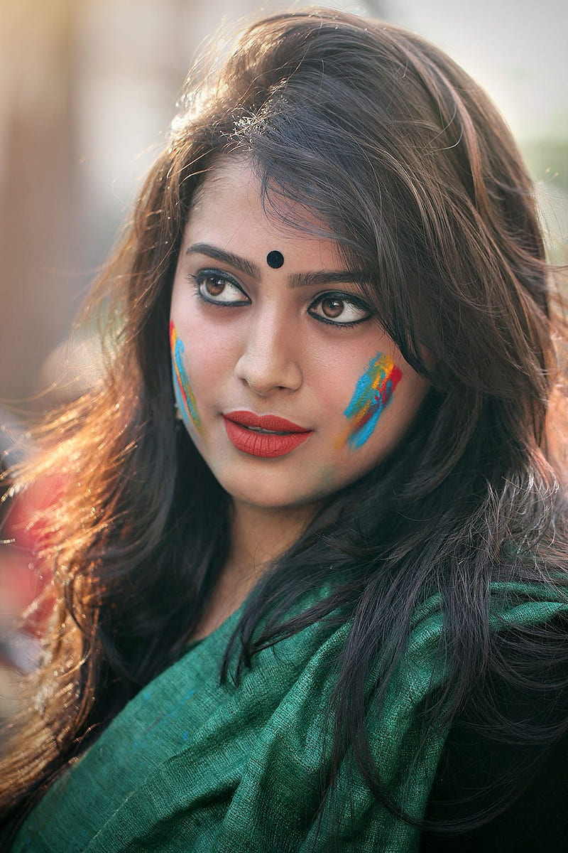 Beautiful girl, bengali, eyes, holi, indian, HD phone wallpaper | Peakpx