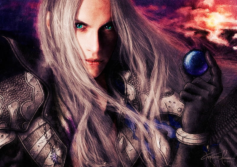 Sephiroth, mustesielu, fantasy, game, man, final fantasy, HD wallpaper