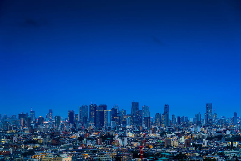metropolis, cityscape, buildings, architecture, urbanization, tokyo, HD wallpaper