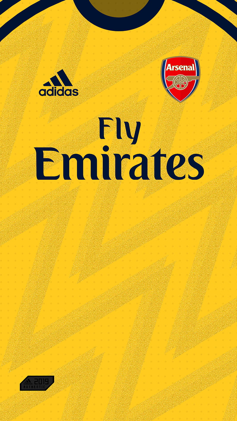 Arsenal away, adidas, cruised banana, premier, premier league, yellow, HD phone wallpaper