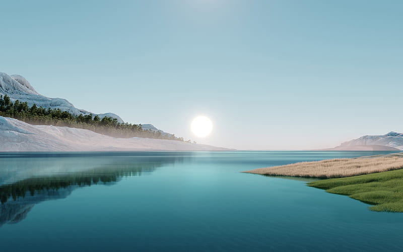 Morning River 2021 Windows 11 Scenery, HD wallpaper