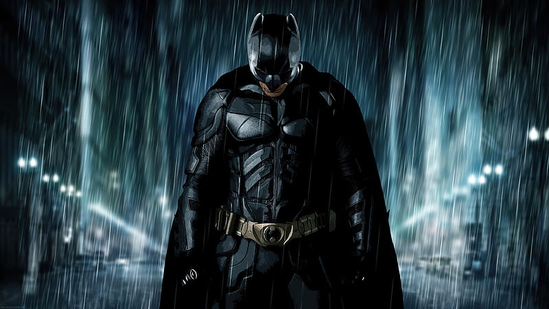 Dark Knight Down , batman, superheroes, artwork, HD wallpaper
