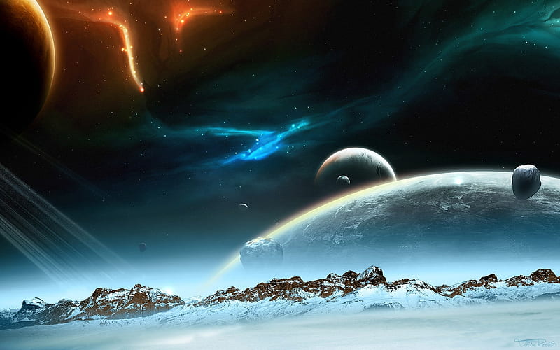 Sci-fi Space Art-Hibernacula of the planet, HD wallpaper