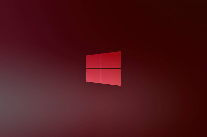 Technology, Windows 10X, Logo, Microsoft, Red, HD wallpaper