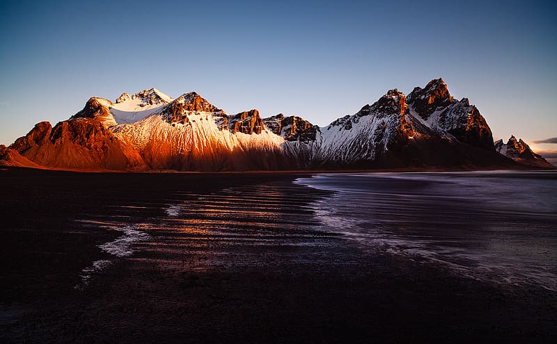 Landscape Mountains Sand Mountain Iceland Vestrahorn Vestrahorn