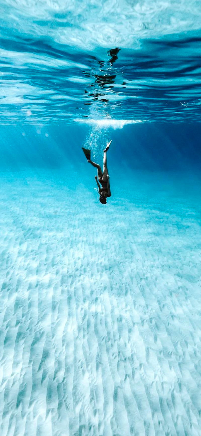 Diving diva, big, blue, ocean, peaceful, sea, snorkeling, water, HD phone wallpaper