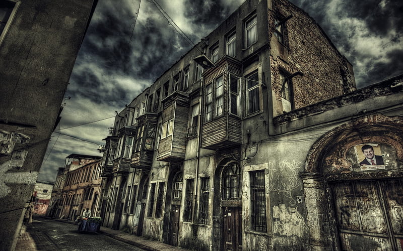 Istanbul, streets, Turkey, old quarter, old house, r, HD wallpaper