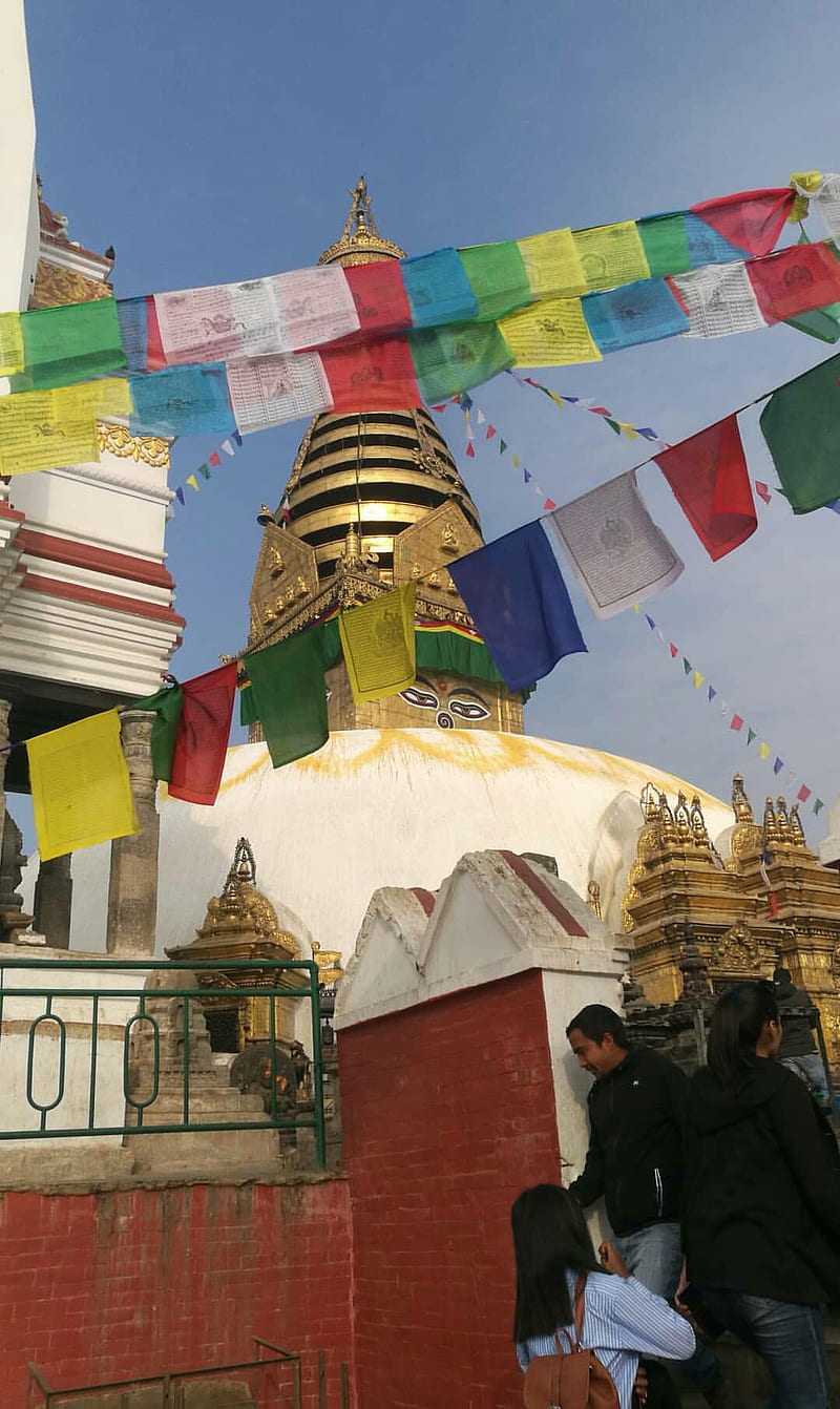 Buddha, buddhist, monks, golden, flag, nepal, HD phone wallpaper