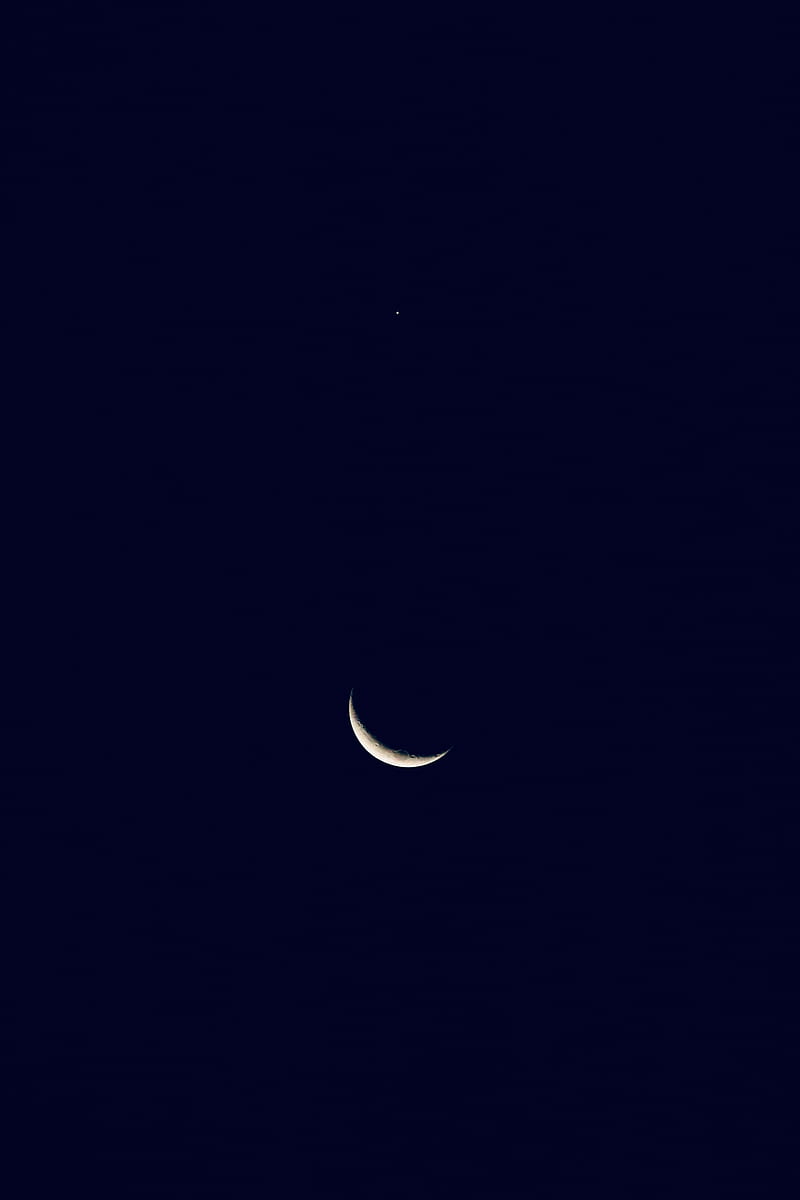 moon, night, sky, blue, HD phone wallpaper