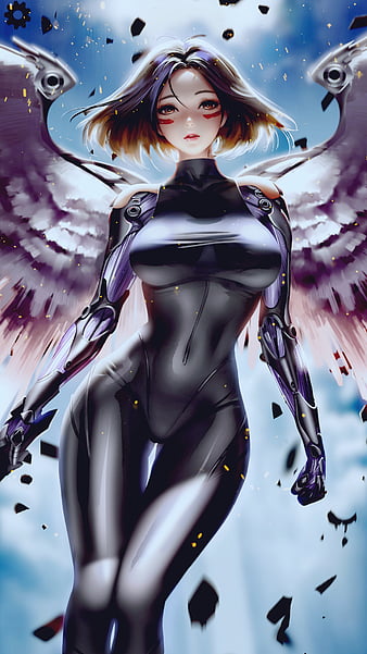 Alita, angel, anjo, battle, combate, cybernetic, filme, girl, movie, robo,  HD phone wallpaper