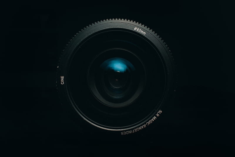 black camera lens on white background, HD wallpaper