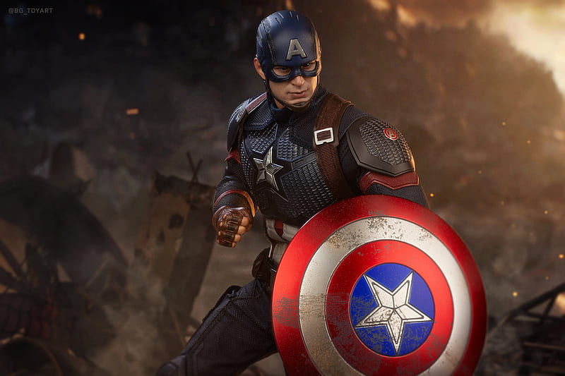 The Avengers, Avengers Endgame, Captain America, Figurine, Toy, HD wallpaper  | Peakpx