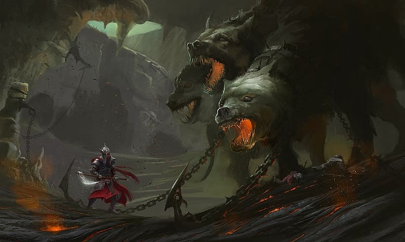 Fantasy, Cerberus, Fantasy Animals, HD wallpaper