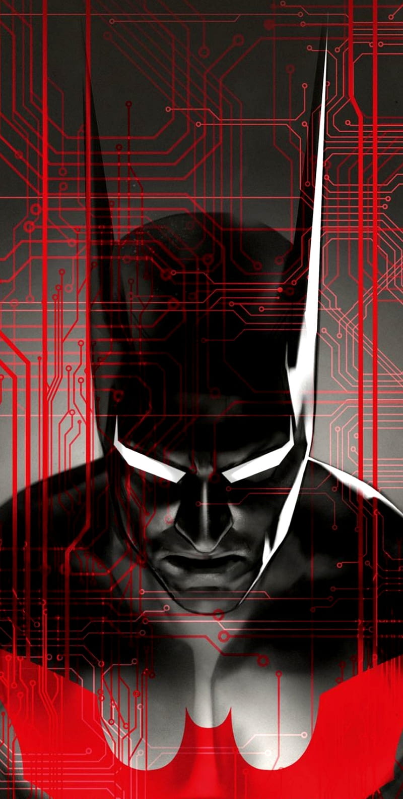 Batman más allá del rojo, batman, negro, dc comics, futurista, rojo,  superhéroes, Fondo de pantalla de teléfono HD | Peakpx