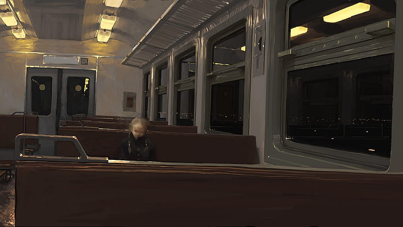 train trip, lonely girl, mood, lights, Others, HD wallpaper