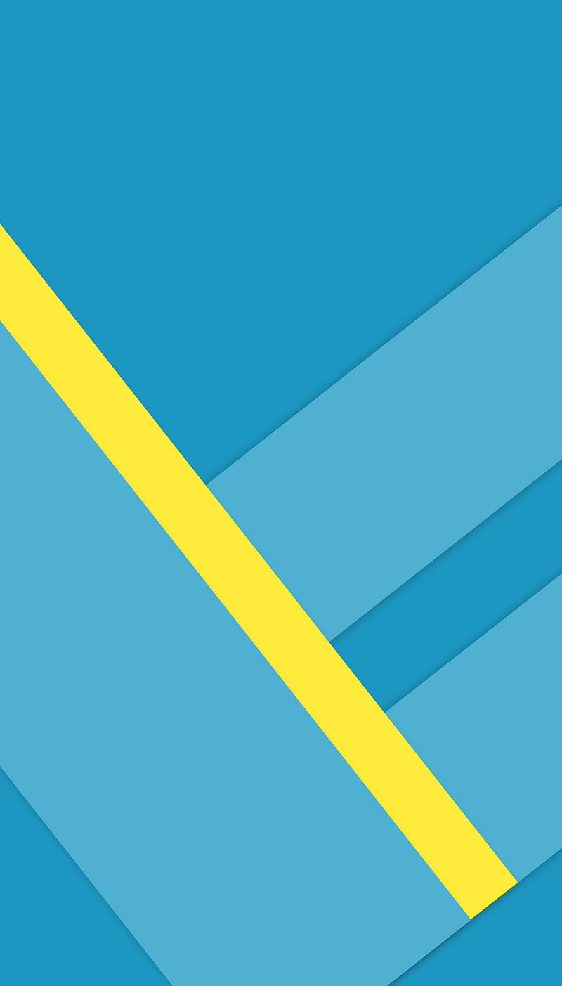 Intervene, abstract, blue, flat, material, yellow, HD phone wallpaper