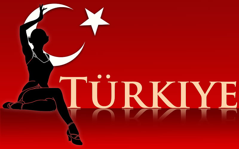 Turkish Woman version1, female, karizma, woman, silhouette, women, moon, showgirl, turkey, yildiz, turkish, lady, ay, vector, HD wallpaper