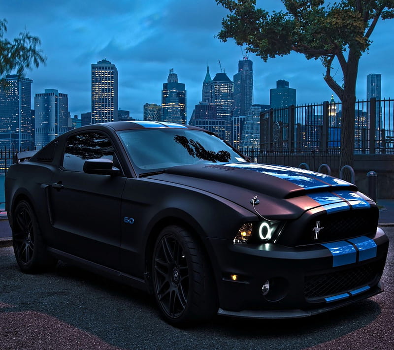 mustang ford, black, tuning, HD wallpaper mustang ford, black, tuning, HD wallpaper