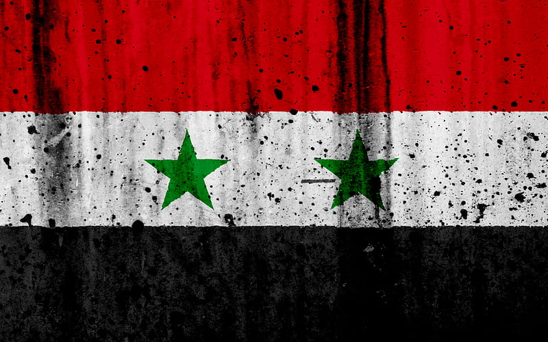 Syrian flag grunge, flag of Syria, Asia, Syria, national symbols, Syria national flag, HD wallpaper