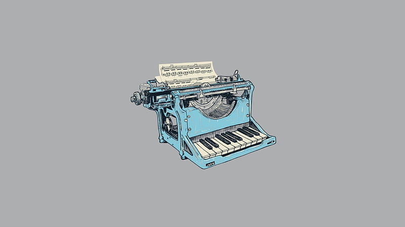 Typewriter Minimalism, typewriter, minimalism, artist, HD wallpaper