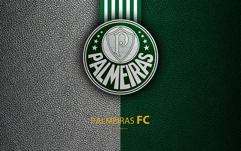 Palmeiras FC Brazilian football club, Brazilian Serie A, leather texture, emblem, Palmeiras logo, Sao Paulo, Brazil, football, HD wallpaper