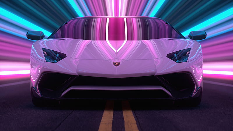 Lamborghini, Lamborghini Aventador, Car, Sport Car, Supercar, White Car, HD wallpaper