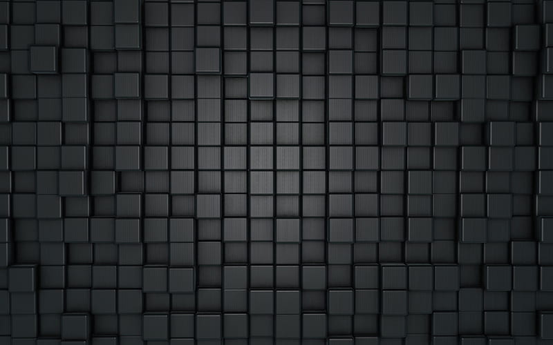 gray cubes texture 3D art, gray squares, 3d grid, cubes, cubes pattern, cubes texture, HD wallpaper