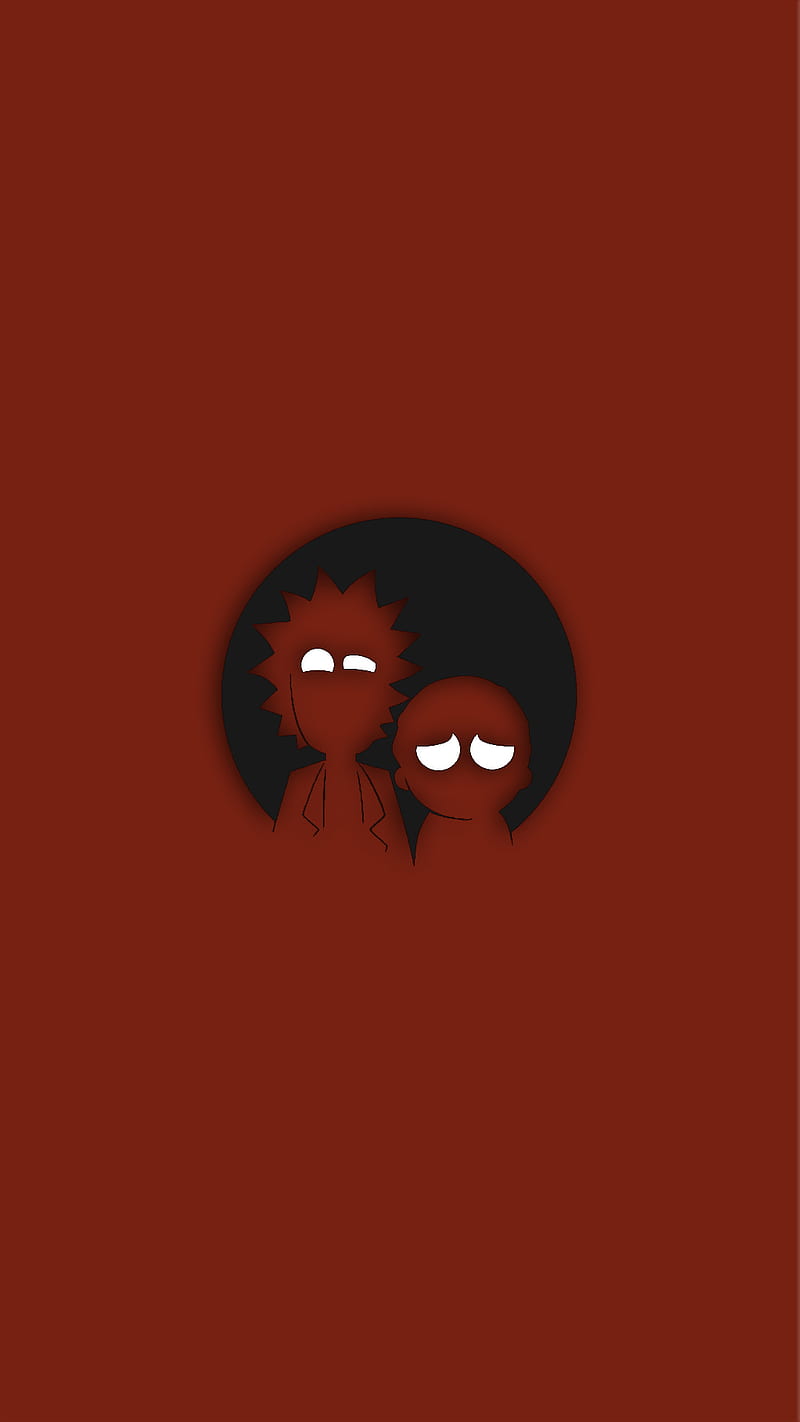 Rick and morty, entertaiment, gray, minimalist, red, HD phone wallpaper |  Peakpx