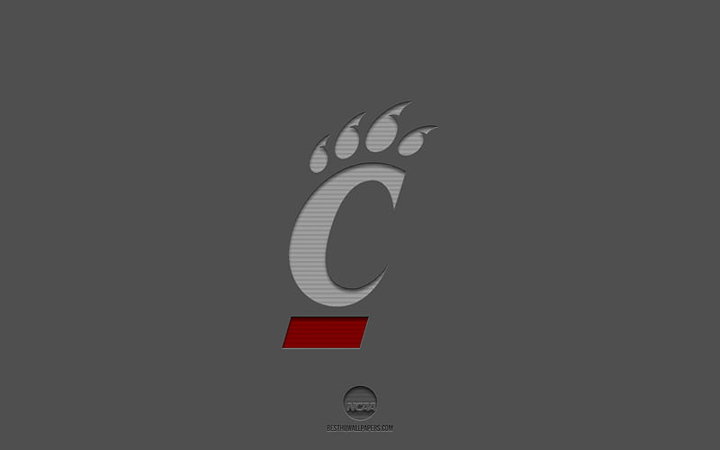 Cincinnati Bearcats, gray background, American football team, Cincinnati  Bearcats emblem, HD wallpaper | Peakpx