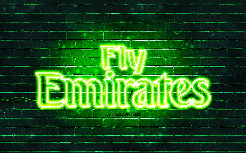 Emirates Airlines green logo, green brickwall, Emirates Airlines logo,  airline, HD wallpaper | Peakpx
