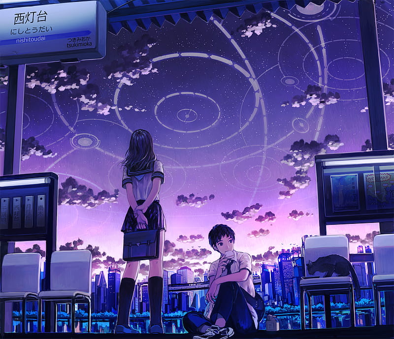 the system, pretty, scenic, couples, circles, dusk, bonito, sunset, student, epic, girls, scenery, staring, cloud, lovely, skies, cute, school, waiting, awesome, station, diagram, HD wallpaper