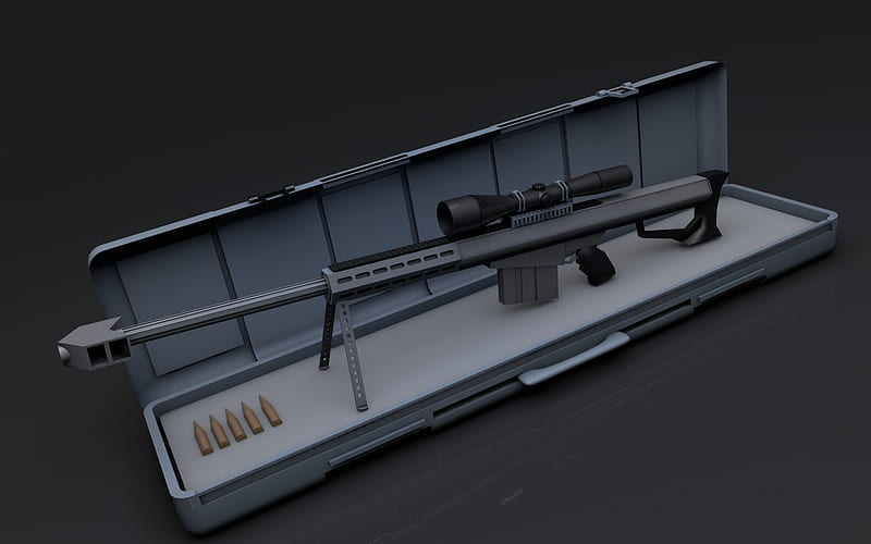 Barret m82, rifle, 5o cal, sniper, weapon, HD wallpaper
